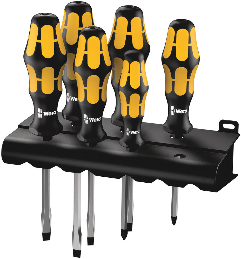 Wera Tools - 932 S/6 Screwdriver set Kraftform Wera: Chiseldriver and rack