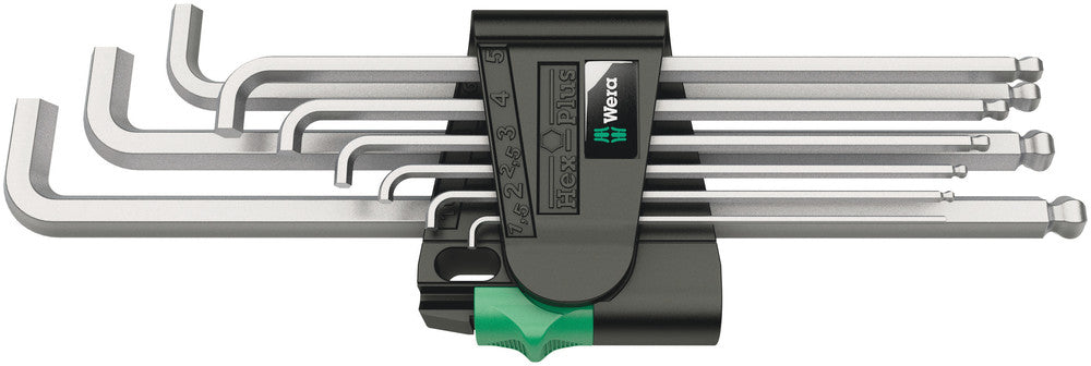 Wera Tools - 950/9 Hex-Plus 4 L-key set, metric, chrome-plated