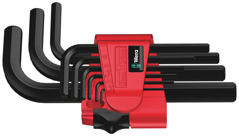 Wera Tools - 950/9 Hex-Plus 7 L-key set, metric, BlackLaser