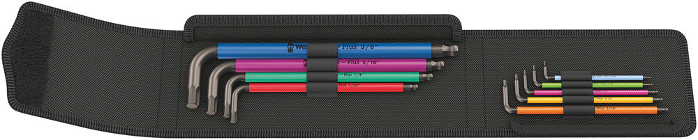 Wera Tools - 950/9 Hex-Plus Multicolour Imperial 1 L-key set, imperial, BlackLaser