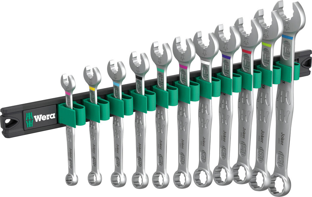 Wera Tools - 9640 Magnetic rail 6003 Joker 1 Ring spanner set