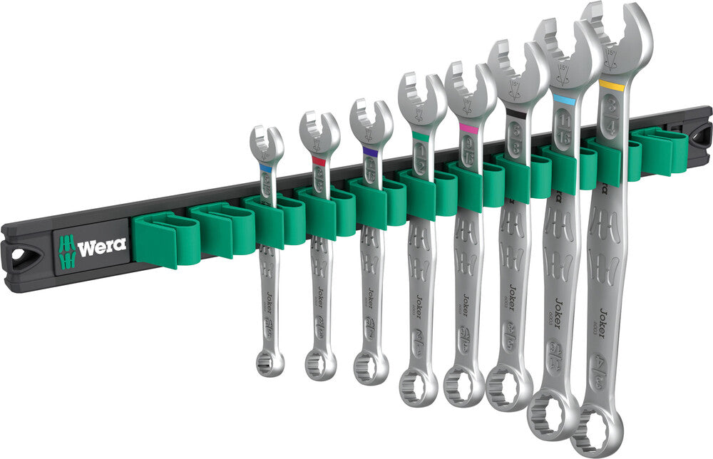 Wera Tools - 9642 Magnetic rail 6003 Joker Imperial 1 Ring spanner set