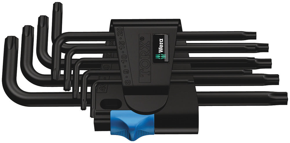 Wera Tools - 967/9 TX HF 1 L-key set with holding function, BlackLaser