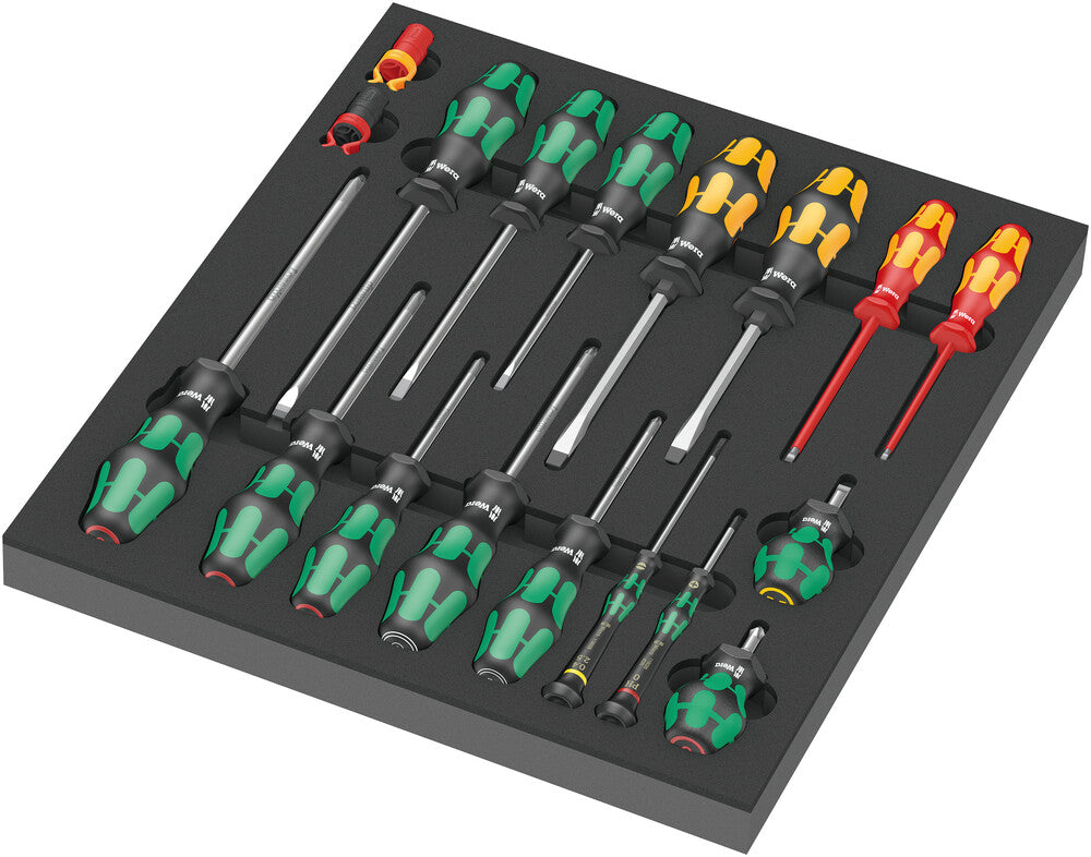 Wera Tools - 9710 Foam insert screwdriver set 1