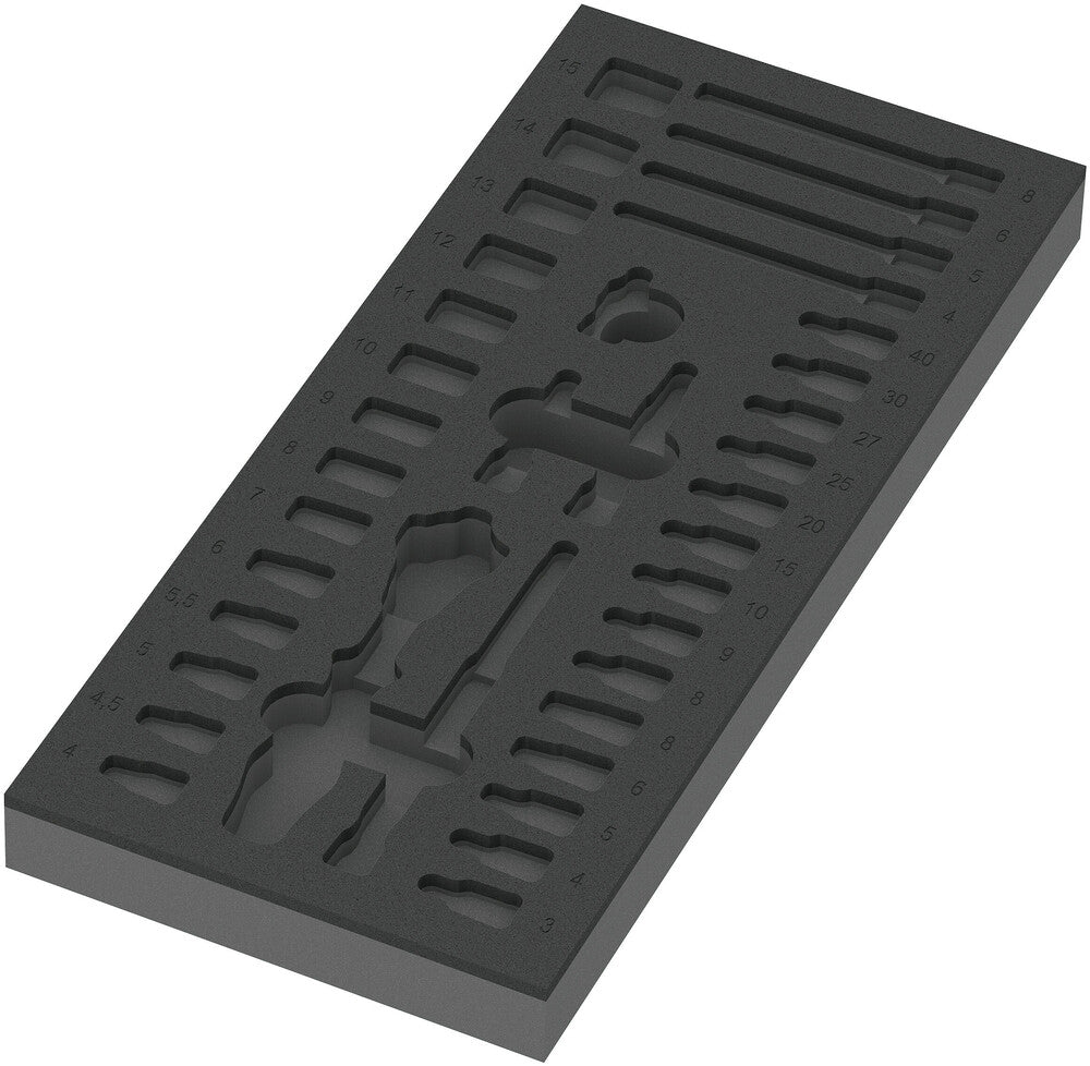 Wera Tools - 9820 Foam insert 8000 A Zyklop 1/4" ratchet set 1, empty