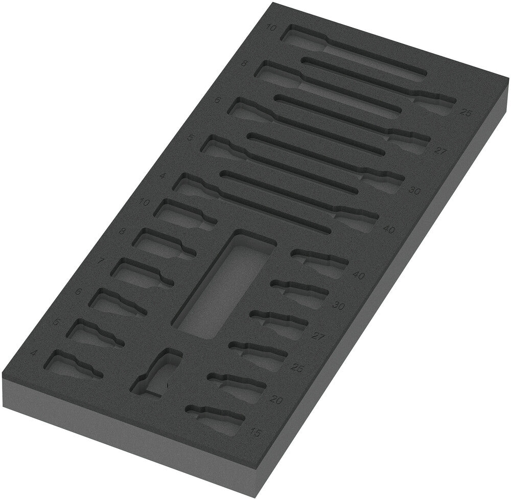 Wera Tools - 9823 Foam insert Zyklop B 3/8" bit socket set 1, empty