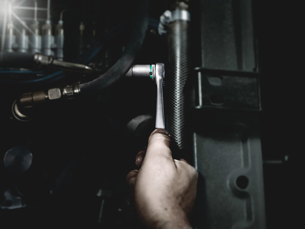 Wera Tools - 8003 A Zyklop Metal Ratchet with Push-Through Square and 1/4" Drive