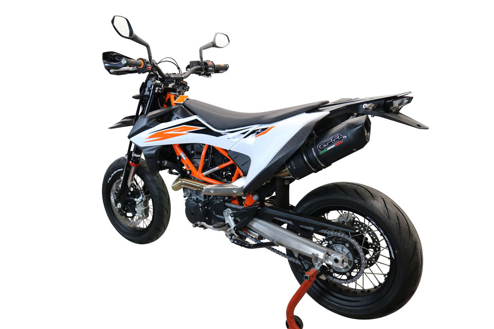 GPR-Exhaust---Furore-Evo4-Nero-Slip-on-for-Enduro-690-R-from-2021-to-2024-dB-Killer-Link-Pipe-Catalyst