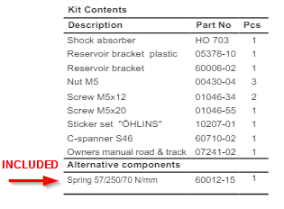 ÖHLINS - Adventure S46 Shock (HO 703)