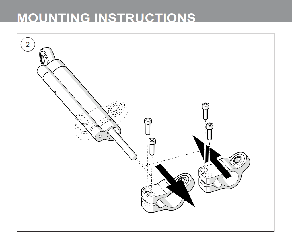 ÖHLINS - Steering Damper Mount Bracket for SD 033/SD 037/SD 038 (21400-01)