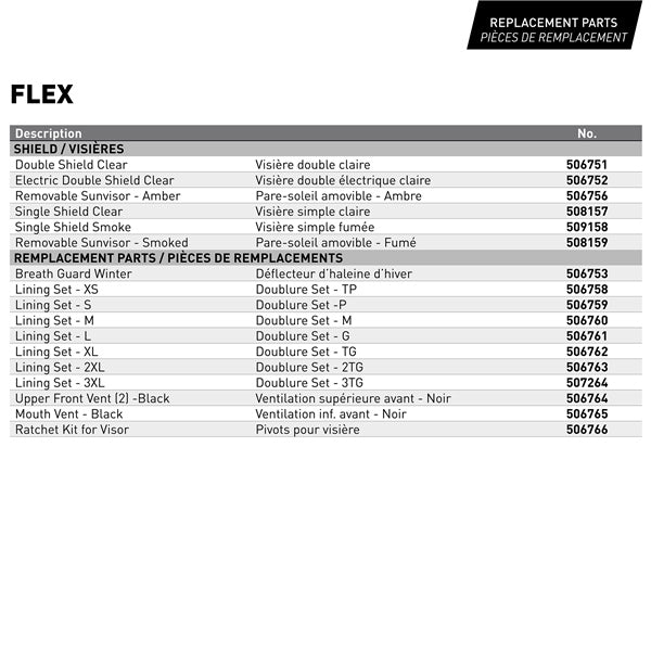 CKX-HELM FLEX RSV SL SOLID BK 3XL CKX 507717 779423261519