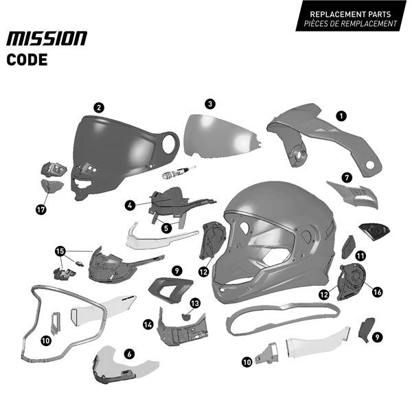 CKX-HELM MISSION DL CODE CARB YE MAT XS 515861