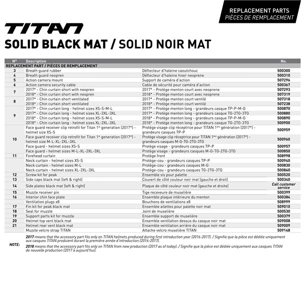 CKX-HELM TITAN ORI DL SOLID BK MAT 5XL CKX 507229 