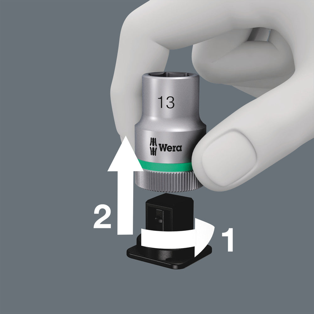 Wera Tools - 8767 C TORX® HF 2 Zyklop bit socket set with 1/2" drive, with holding function