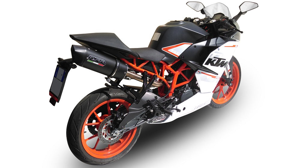 GPR-Exhaust---Furore-Nero-Slip-on-for-RC-390-from-2015-to-2016-dB-Killer-Link-Pipe-Catalyst