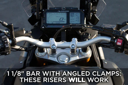 Rox Speed FX - 2" Pivoting Bar Risers for 1 1/8" Handlebar (with Extended Stem) (Angled clamps)