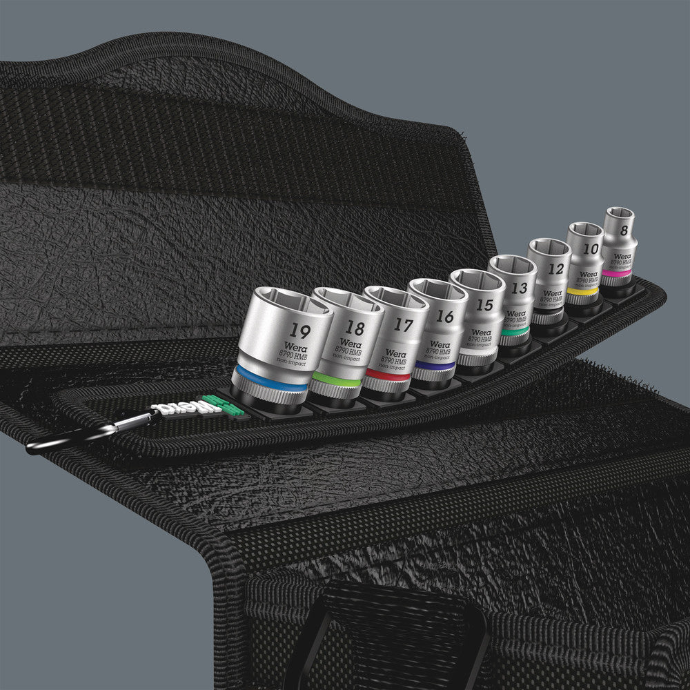 Wera Tools - Belt B 4 Zyklop socket set, 3/8" drive