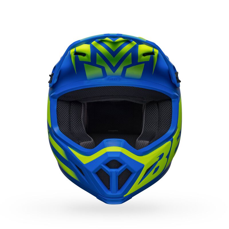 Bell MX 9 MIPS Disrupt Helmet Classic Blue Hi Viz Yellow S