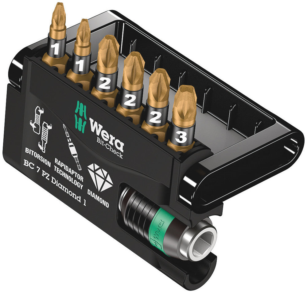 Wera Tools - Bit-Check 7 PZ Diamond 1