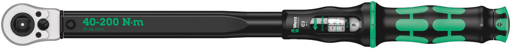 Wera Tools - Click-Torque C 3 Push R/L adjustable torque wrench for clockwise and anti-clockwise torque-control, 40-200 Nm