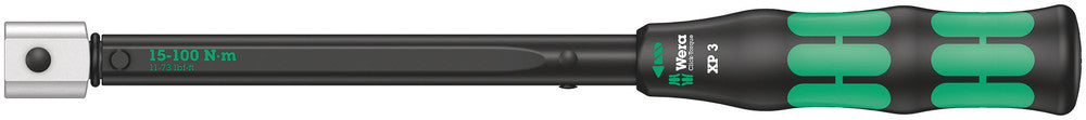 Wera Tools - Click-Torque XP 3 pre-set adjustable torque wrench for insert tools, 15-100 Nm, 15 Nm