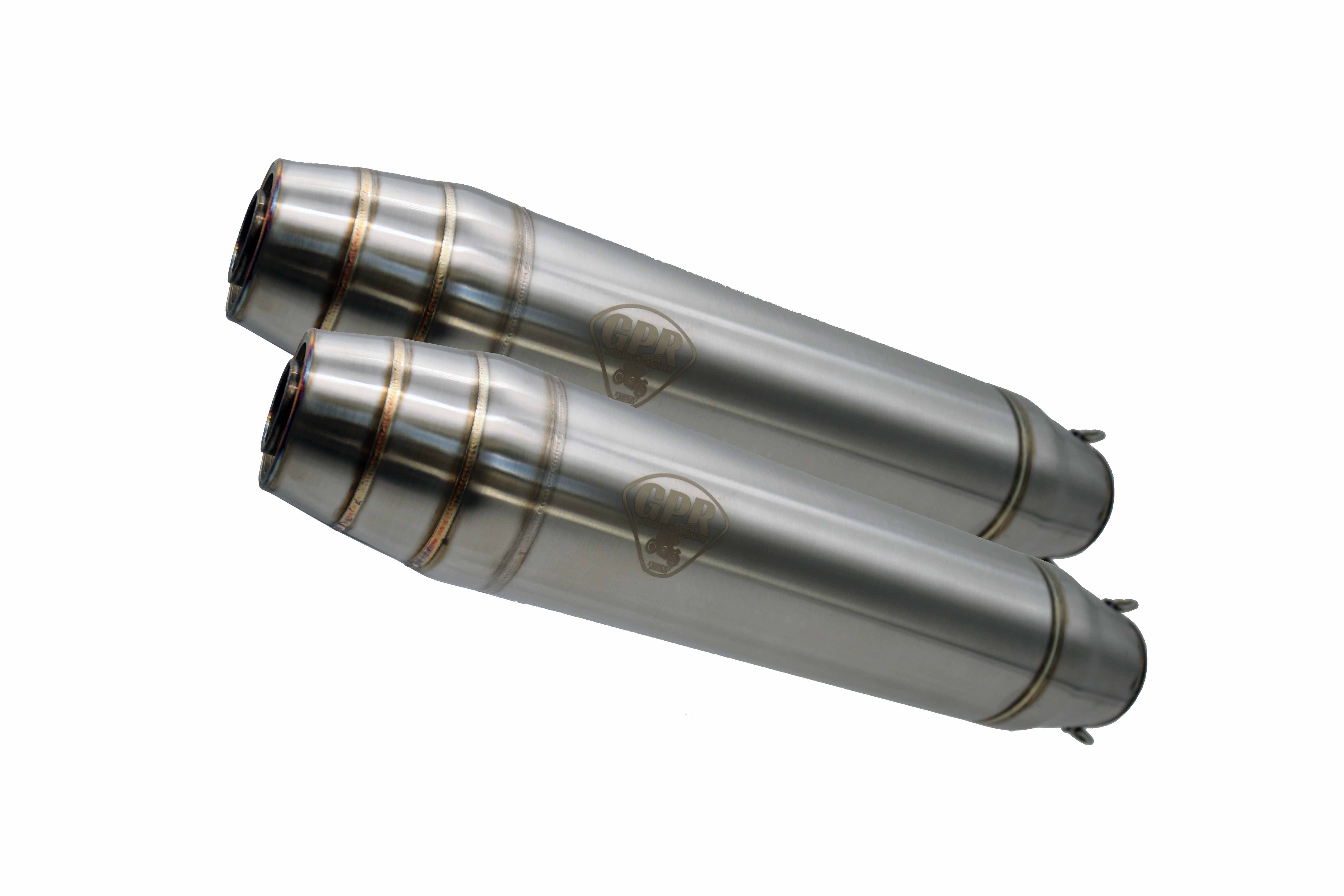 GPR-Exhaust---Deeptone-Inox-Cafè-Racer-Silencers-without-link-pipe-for-GN-250-from-1994-to-1998-Dual-Universal-Homologated-Silencer-Kit-Without-Link-Pipes