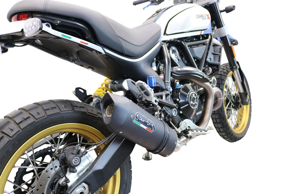 GPR-Exhaust---Furore-Evo4-Nero-Slip-on-for-Scrambler-800-ICON-Icon-DARK-from-2021-to-2022-dB-Killer-Link-Pipe-Catalyst