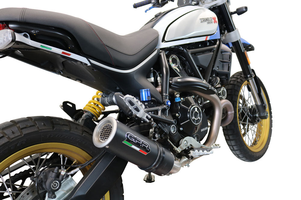 GPR-Exhaust---M3-Black-Titanium-Slip-on-for-Scrambler-800-Desert-SLED-DS-Fasthouse-from-2021-to-2024-dB-Killer-Link-Pipe-Catalyst