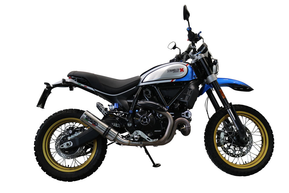 GPR-Exhaust---M3-Titanium-Natural-Slip-on-for-Scrambler-800-Nightshift-Urban-Motard-from-2021-to-2022-dB-Killer-Link-Pipe-Catalyst