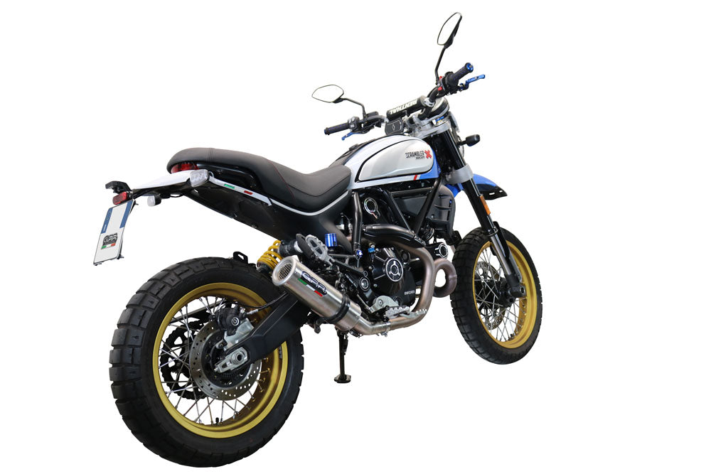 GPR-Exhaust---M3-Titanium-Natural-Slip-on-for-Scrambler-800-Urban-Motard-from-2021-to-2023-dB-Killer-Link-Pipe-Catalyst