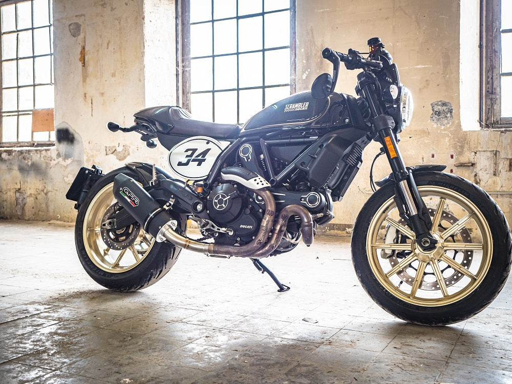 GPR-Exhaust---Furore-Evo4-Nero-Slip-on-for-Scrambler-800-from-2017-to-2020-dB-Killer-Link-Pipe-Catalyst