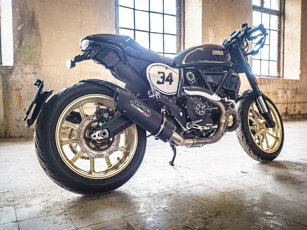GPR-Exhaust---Furore-Evo4-Nero-Slip-on-for-Scrambler-800-from-2017-to-2020-dB-Killer-Link-Pipe-Catalyst