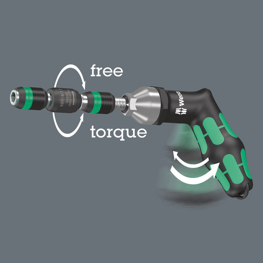 Wera Tools - 889/4/1 F Rapidaptor free-running bit holder for torque screwdrivers with pistol handle