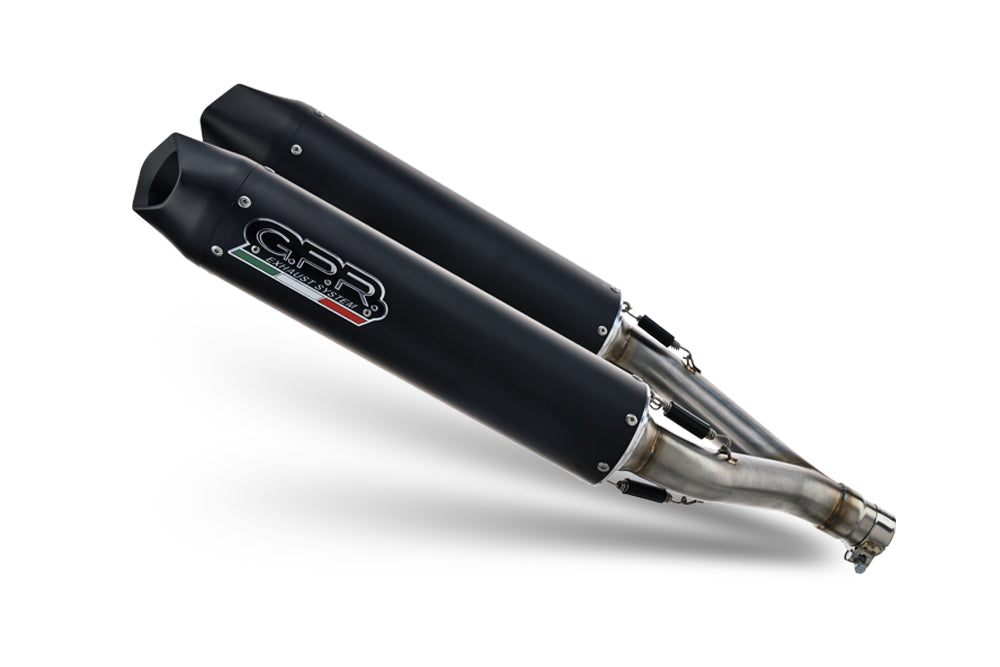 GPR-Exhaust---Furore-Nero-RACING-Double-Slip-on-for-Shiver-900-from-2017-to-2020-Link-Pipes