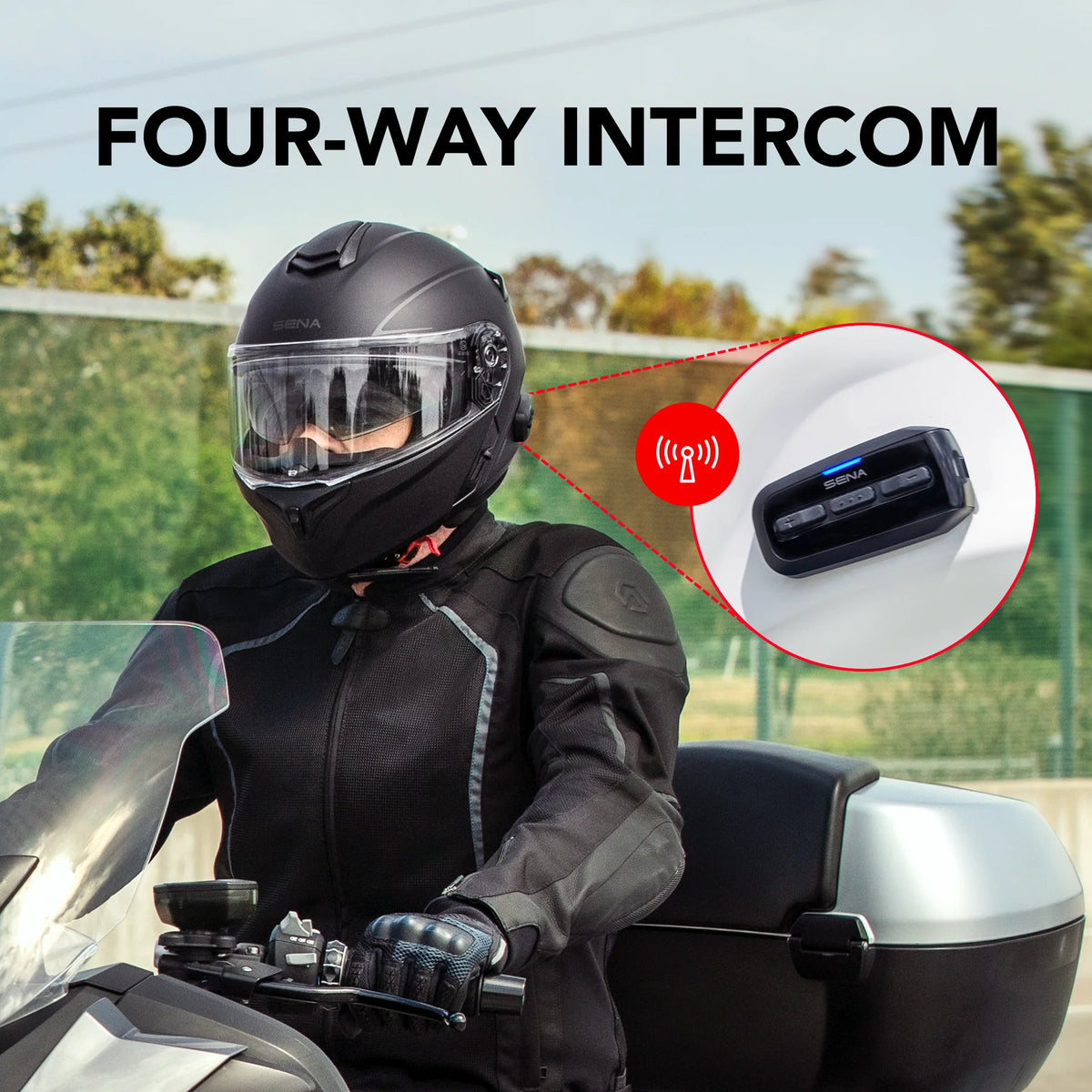 Sena - OUTRUSH R Modular Bluetooth Smart Communication Helmet