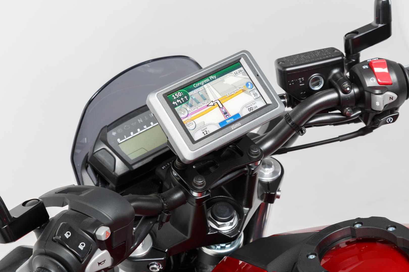 SW-Motech - GPS Bar Mount BMW / Hon/ Suz