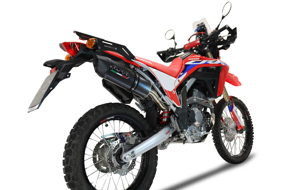 GPR-Exhaust---Furore-Evo4-Poppy-Slip-on-for-CRF-300-L-Rally-from-2021-to-2024-dB-Killer-Link-Pipe-Catalyst