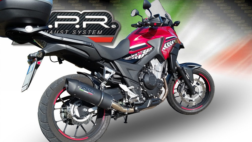 GPR-Exhaust---Furore-Evo4-Nero-Slip-on-for-CB-400-X-from-2019-to-2025-dB-Killer-Link-Pipe