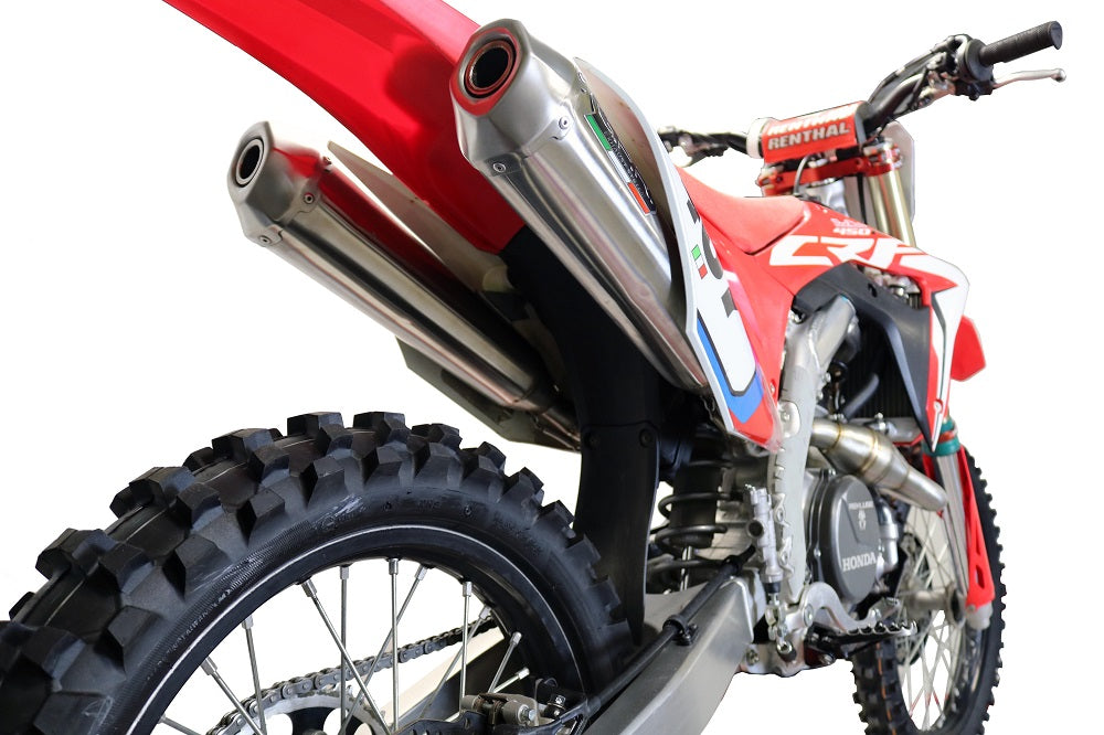 GPR-Exhaust---Pentacross-FULL-Titanium-Double-Full-Line-for-CRF-450-R-RX-from-2020-to-2020-dB-Killer-Spark-Arrestor