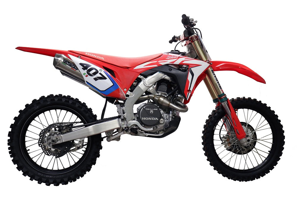 GPR-Exhaust---Pentacross-Full-Titanium-Double-Full-Line-for-CRF-250-R-from-2018-to-2021-dB-Killer-Spark-Arrestor