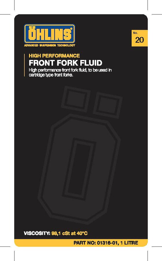 ÖHLINS - Motorcycle Front Fork Fluid #20 1 Liter (01316-01)