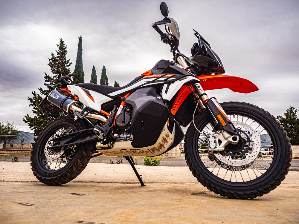 GPR-Exhaust---Dual-Poppy-Slip-on-for-Adventure-890-from-2021-to-2024-dB-Killer-Link-Pipe