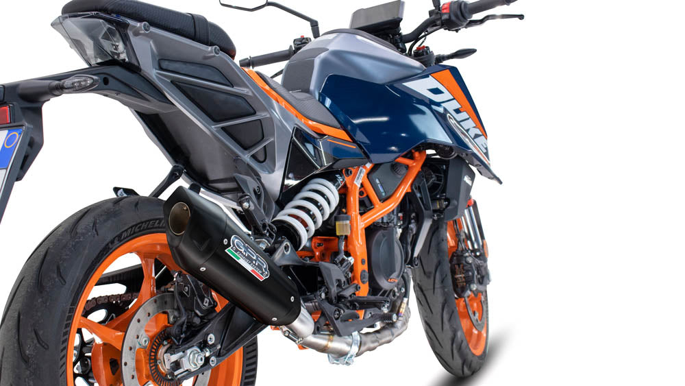 GPR-Exhaust---GP-Revo-Black-Titanium-Slip-on-for-DUKE-250-from-2024-to-2025-dB-Killer-Link-Pipe