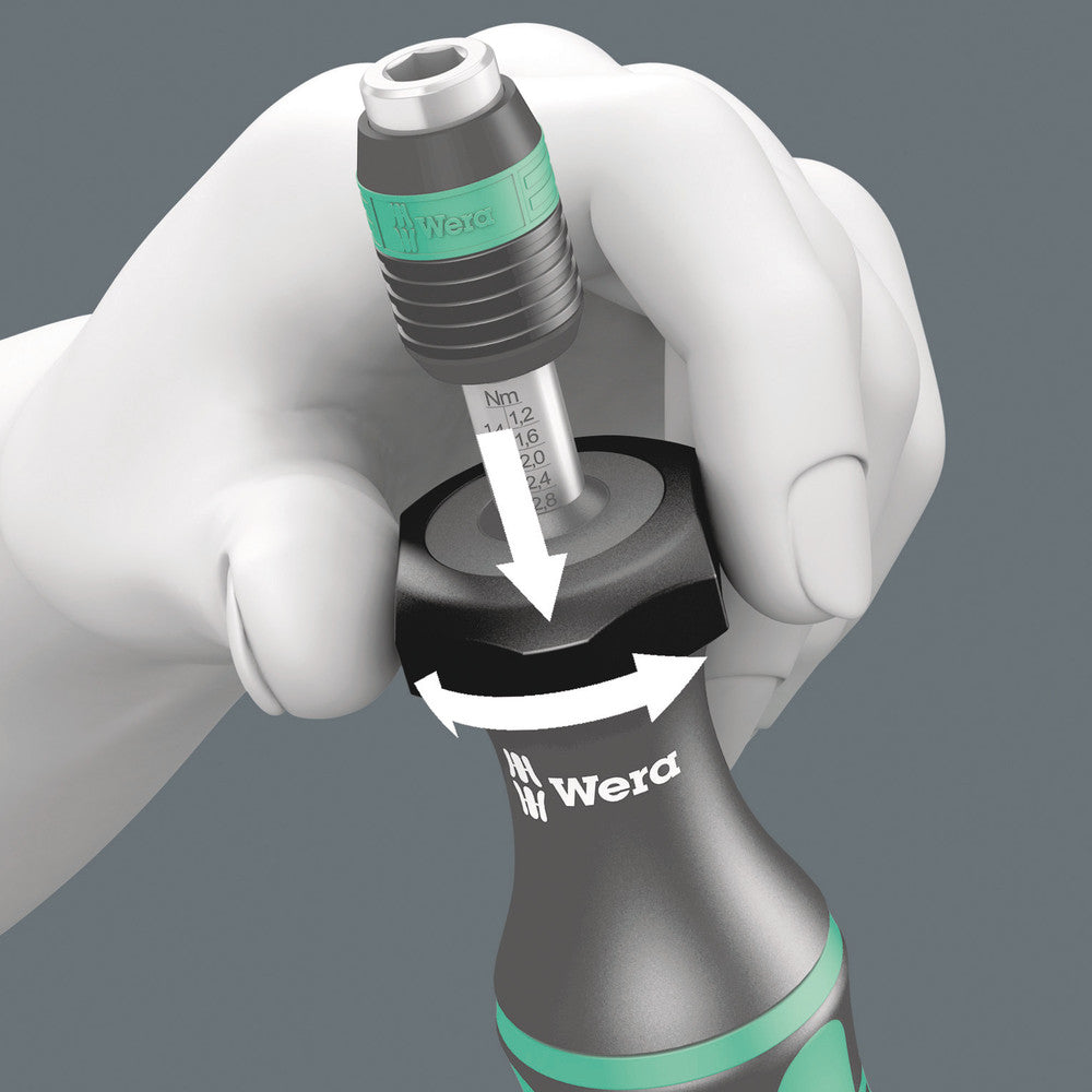 Wera Tools - Series 7400 Kraftform adjustable torque screwdrivers (0.1-3.0 Nm) with Rapidaptor quick-release chuck