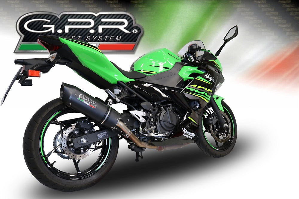 GPR-Exhaust---Furore-Evo4-Nero-Slip-on-for-Ninja-500-from-2023-to-2025-dB-Killer-Link-Pipe