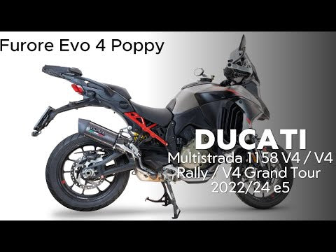 GPR-Exhaust---Furore-Evo4-Poppy-Slip-on-for-Multistrada-V4-Grand-TOUR-from-2024-to-2025-dB-Killer-Link-Pipe