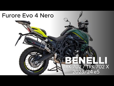 GPR-Exhaust---Furore-Evo4-Nero-Slip-on-for-TRK-702-X-from-2023-to-2024-dB-Killer-Link-Pipe