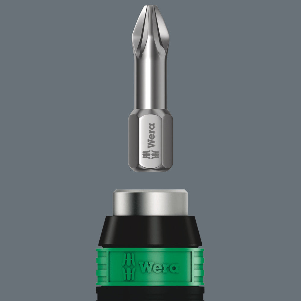Wera Tools - 7400 Imperial series Kraftform Torque screwdrivers, with factory pre-set value (2.5-29.0 in. lbs.) and Rapidaptor quick-release chuck, handle size 105 mm