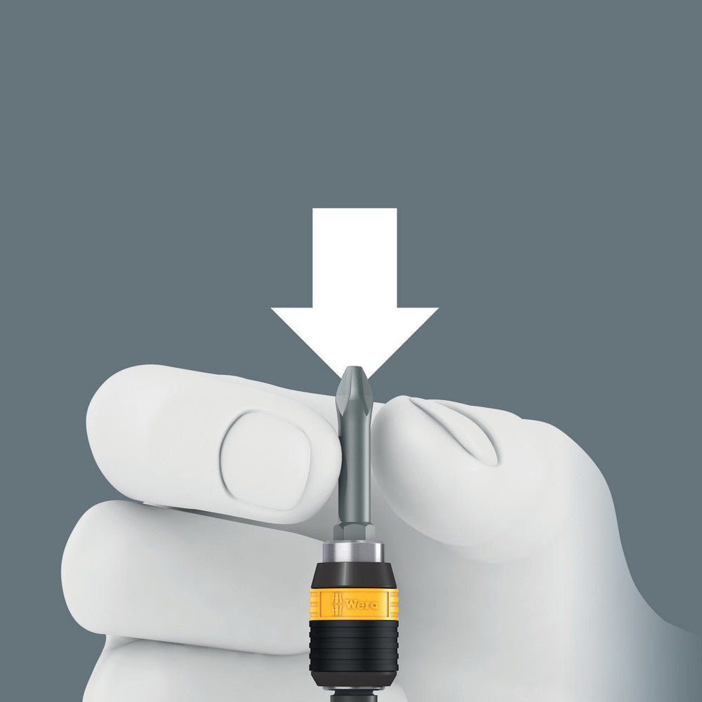 Wera Tools - 7400 ESD series Kraftform Torque screwdrivers, with factory pre-set value (0.1-1.5 Nm) and Rapidaptor quick-release chuck, handle size 105 mm