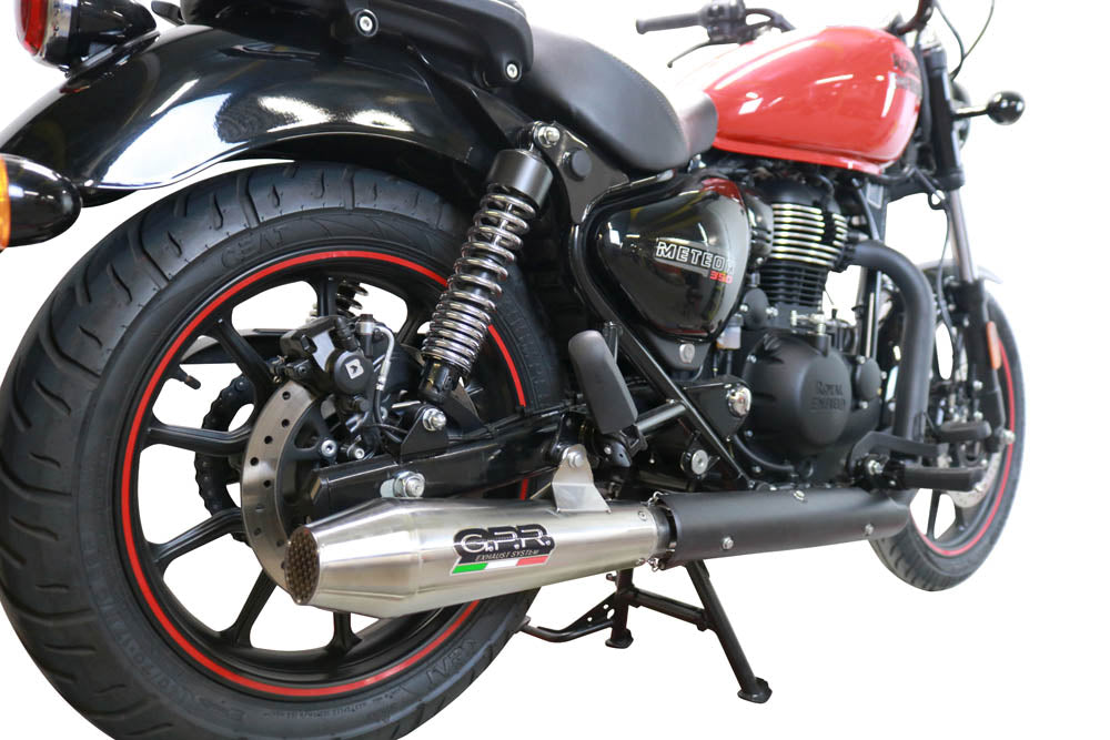 GPR-Exhaust---Ultracone-Slip-on-for-Meteor-350-from-2021-to-2023-dB-Killer-Link-Pipe-Catalyst